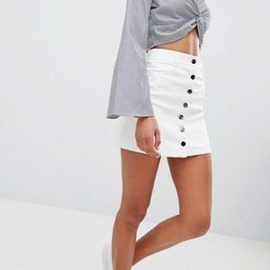 ASOS White Button Down Skirt